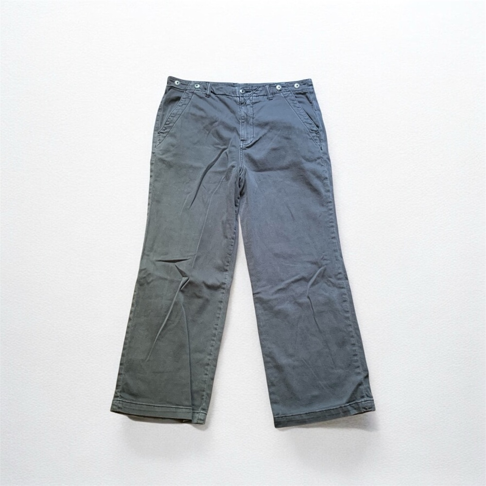 ❤️ 3/50 Pilcro Anthropologie Dark Wash Gray Wide Leg Jeans Size 30